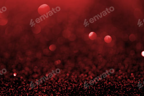 Preview: abstract background with red glitter and bokeh