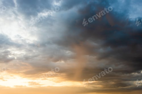 Preview: colorful dramatic sky with cloud at sunset