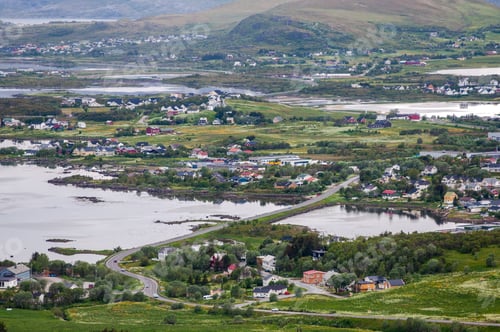 Preview: View to North Norway villages from above