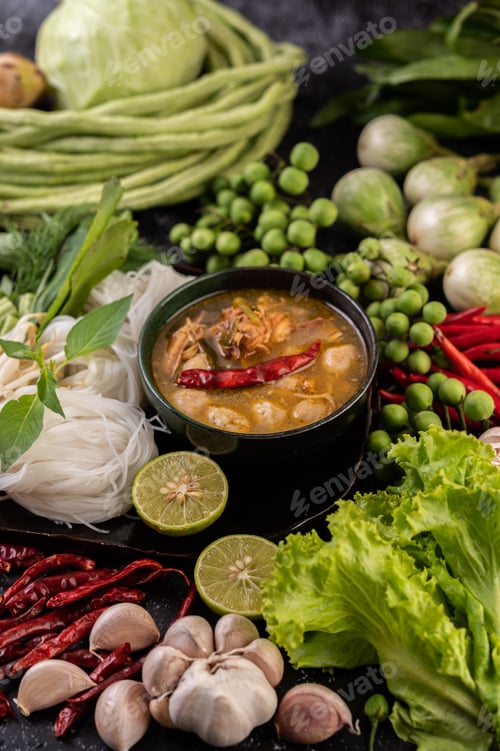Preview: Rice noodle and coconut milk solution.