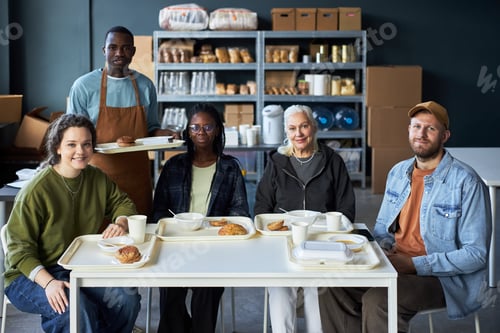 Preview: Diverse Group of People Enjoying Meal Together