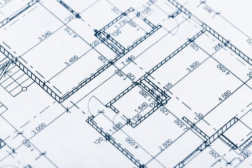 Preview: Architect worplace top view.