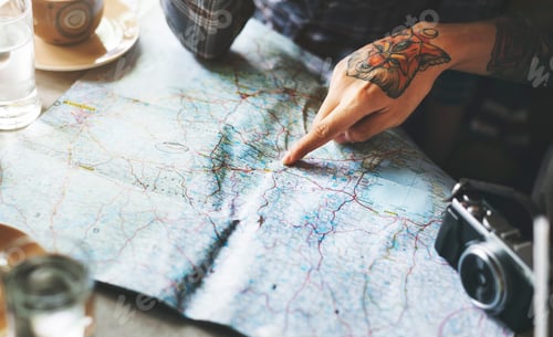 Preview: Traveling Map Holiday Bloggers Concept