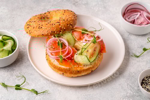Preview: Bagel and Salmon Lox with Cream Cheese