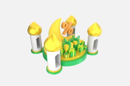 Preview: Discount Podium 3D Illustration