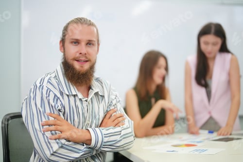 Preview: Business people are meeting for analysis data figures to plan business strategies.