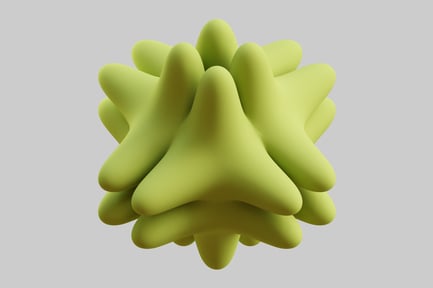 Preview: Lime green rounded triangle cluster