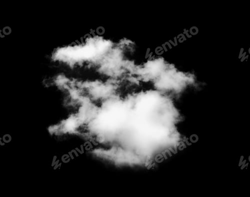 Preview: Clouds on black background