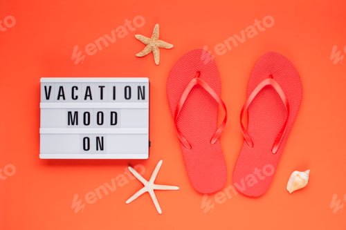 Preview: Summer vacation, travel, tourism concept flat lay.