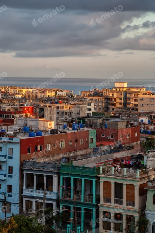Preview: Aerial view of the residential homes in Havana City, Capital of Cuba