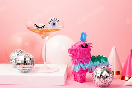 Preview: Funny cute cocktail glass with eyes