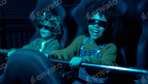 Preview: Kids having fun on a carnival Carousel