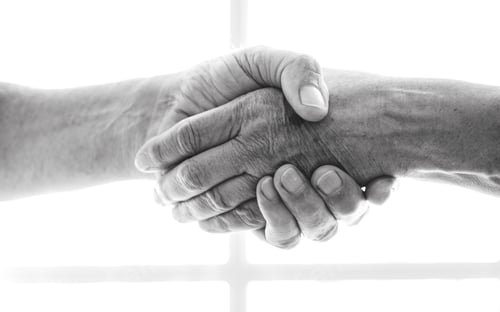 Preview: Old people holding hands close up view, senior retired family couple express care and support