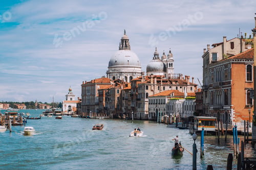 Preview: Venice, Italy. Impressive view of Grand Canal and Basilica Santa Maria della Salute