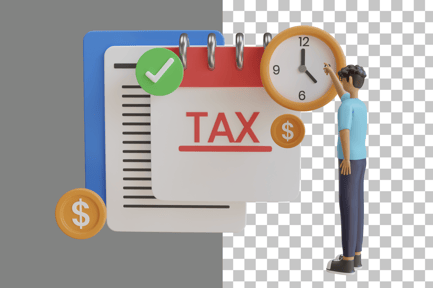 Preview: Tax Schedule 3D Illustration