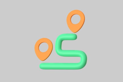 Preview: Route planner cartoon style