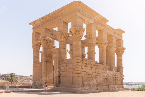 Preview: Small ancient egyptian temple facing the river