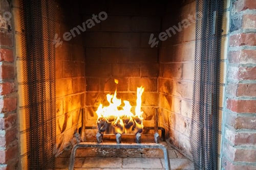 Preview: Flame in the fireplace