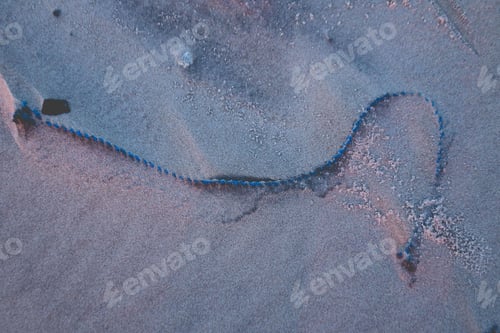 Preview: Beautiful details on the sand surface on sunset, Baltic Sea, Lithuania
