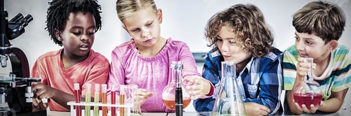 Preview: Kids doing a chemical experiment in laboratory