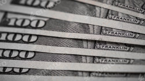 Preview: Close Up of United States Hundred Dollar Bills