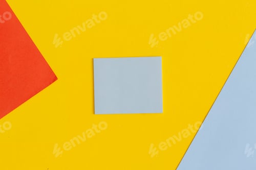 Preview: Mock up sticky notes on yellow background. Business concept, strategy, planning