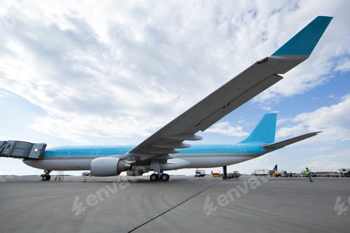 Preview: Modern airplane stands at the airport