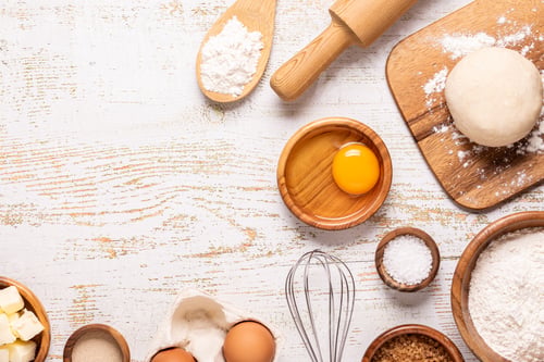 Preview: Bakery products -flour, dough, yeast, salt.