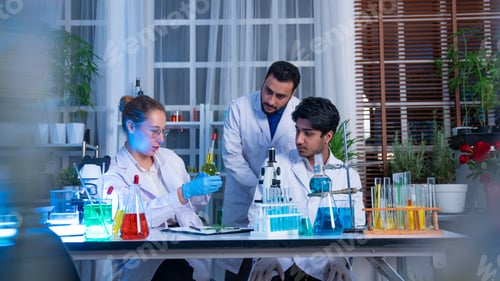 Preview: Scientist or researchers working in science laboratory.