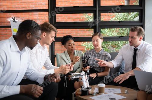 Preview: Group of diverse business people working together in the office,