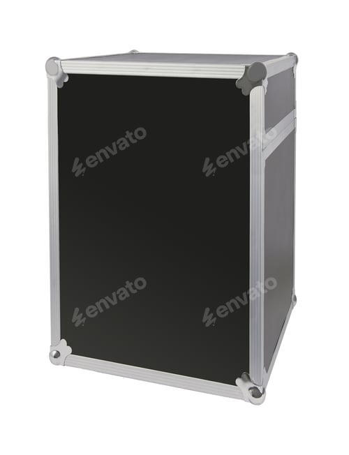 Preview: black flight case with metallic edges
