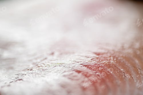 Preview: Raw fish fillet. Macro background. Texture of fish fillet.