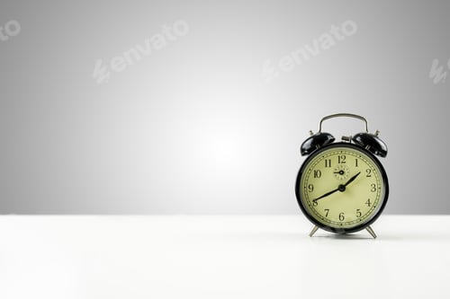 Preview: Vintage style alarm clock with bells