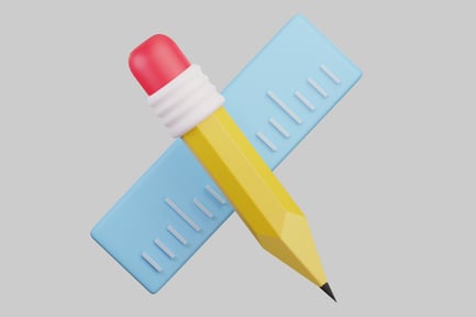 Vista previa: Lápiz y goma de borrar estilizados