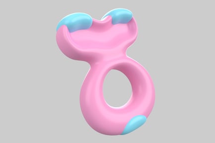 Preview: Pink toy with blue details