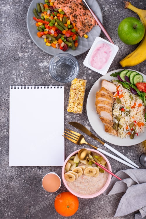 Preview: Breakfast, lunch and dinner. Balanced menu