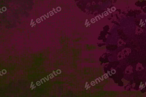 Preview: Dark Purple and Green Abstract Shapes Backdrop