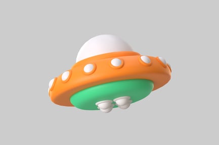 Preview: Cartoonish UFO Spaceship