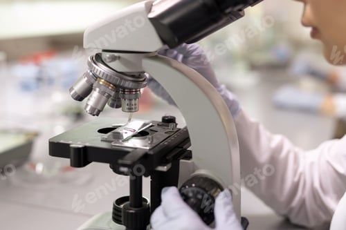 Preview: Woman examining samples