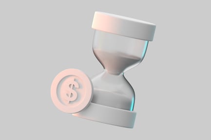 Preview: Hourglass with dollar coin accent