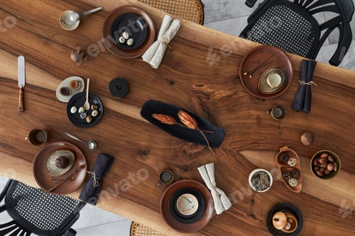 Preview: Stylish interior design of dining room