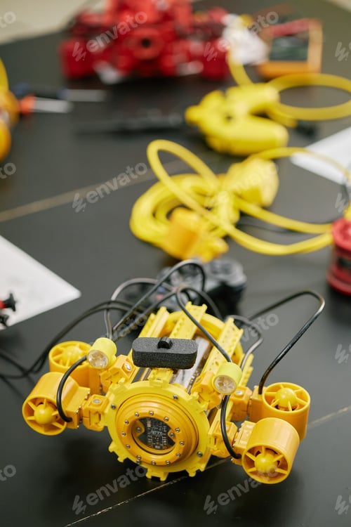 Preview: Cable Coiling Device on Workbench with Tools and Gadgets