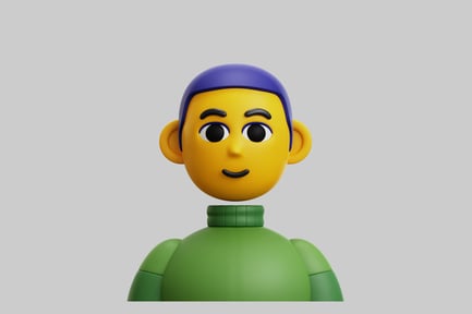 Preview: Cartoonish head with green sweater