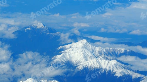 Preview: Top view angle images of snow hills around Fuji mountain