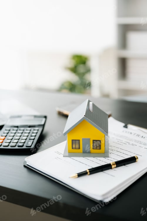 Preview: Real estate broker agent presenting and consult to customer to decision making sign insurance