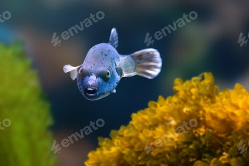 Preview: Blackspotted Puffer fish (Arothron nigropunctatus) or Dog-faced Puffer