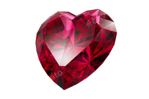 Preview: #7628 Red diamond isolated on a transparent background