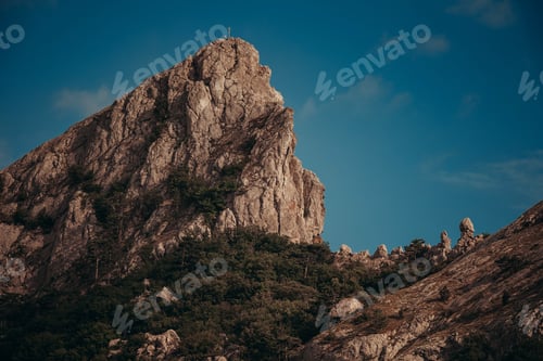 Preview: Beautiful sunset in the mountains, tranquility and tranquility in travel and hiking