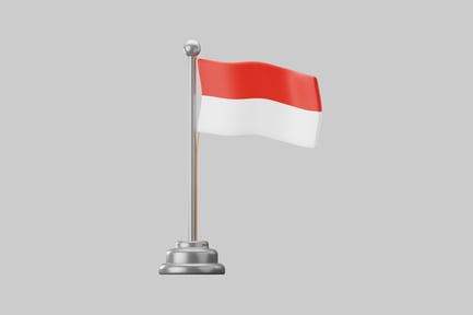 Aperçu: Décoration de drapeau de table indonésien