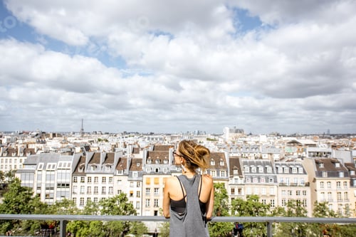 Preview: Woman enjoying view on Paris